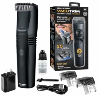 Vacutrim Cordless Mens Beard Trimmer Review - The Best Electric Shaver with Built-in Vacuum